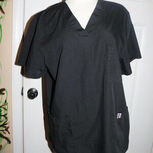 Sivvan Ladies/unisex maybe scrub top size large solid black
